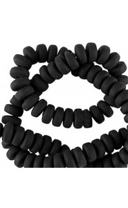 Polymer beads rondelle 7mm - Black